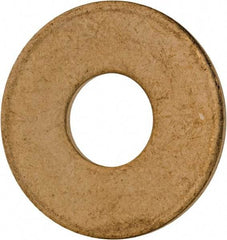 Value Collection - #14 Screw, Brass Standard Flat Washer - 0.26" ID x 11/16" OD, 0.051" Thick, Plain Finish - All Tool & Supply