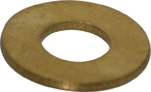 Value Collection - #20 Screw, Brass Standard Flat Washer - 0.334" ID x 3/4" OD, 0.056" Thick, Plain Finish - All Tool & Supply