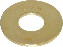 Value Collection - 1/2" Screw, Brass Standard Flat Washer - 0.562" ID x 1-3/8" OD, 0.091" Thick, Plain Finish - All Tool & Supply