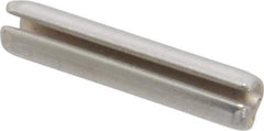 Made in USA - 1/8" Diam x 5/8" Long Slotted Spring Pin - Grade 420 Stainless Steel, Bright Finish - All Tool & Supply