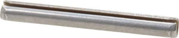 Made in USA - 1/8" Diam x 1-1/8" Long Slotted Spring Pin - Grade 420 Stainless Steel, Bright Finish - All Tool & Supply