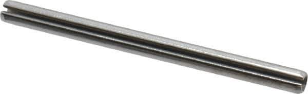 Made in USA - 1/8" Diam x 1-3/4" Long Slotted Spring Pin - Grade 420 Stainless Steel, Bright Finish - All Tool & Supply