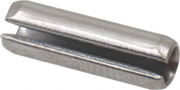 Made in USA - 5/32" Diam x 1/2" Long Slotted Spring Pin - Grade 420 Stainless Steel, Bright Finish - All Tool & Supply