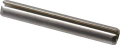 Made in USA - 5/32" Diam x 1-1/8" Long Slotted Spring Pin - Grade 420 Stainless Steel, Bright Finish - All Tool & Supply