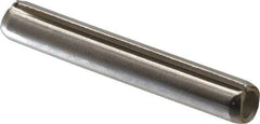 Made in USA - 3/16" Diam x 1-1/4" Long Slotted Spring Pin - Grade 420 Stainless Steel, Bright Finish - All Tool & Supply