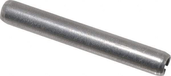 Made in USA - 3/16" Diam x 1-3/8" Long Slotted Spring Pin - Grade 420 Stainless Steel, Bright Finish - All Tool & Supply