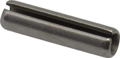 Made in USA - 1/4" Diam x 1" Long Slotted Spring Pin - Grade 420 Stainless Steel, Bright Finish - All Tool & Supply