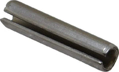 Made in USA - 1/4" Diam x 1-1/8" Long Slotted Spring Pin - Grade 420 Stainless Steel, Bright Finish - All Tool & Supply