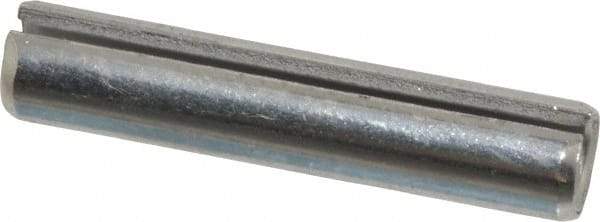 Made in USA - 1/4" Diam x 1-1/4" Long Slotted Spring Pin - Grade 420 Stainless Steel, Bright Finish - All Tool & Supply