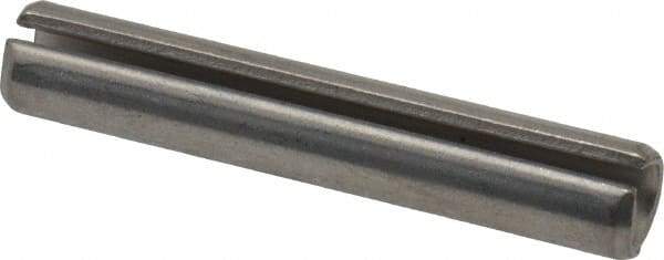 Made in USA - 1/4" Diam x 1-1/2" Long Slotted Spring Pin - Grade 420 Stainless Steel, Bright Finish - All Tool & Supply