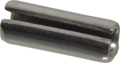 Made in USA - 3/8" Diam x 1" Long Slotted Spring Pin - Grade 420 Stainless Steel, Bright Finish - All Tool & Supply