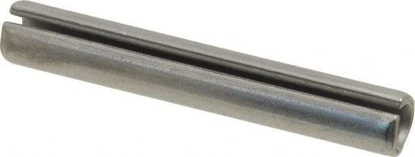 Made in USA - 3/8" Diam x 2-1/2" Long Slotted Spring Pin - Grade 420 Stainless Steel, Bright Finish - All Tool & Supply