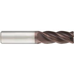 1/2x1/2x1x3-1/2 4Fl Carbide RF100 Diver End Mill-.031 Rad-Weldon Shank-nano-Si - All Tool & Supply