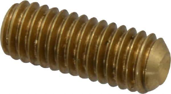 Value Collection - 3/8-16 UNC, 1" OAL, Cup Point Set Screw - Brass, 3/16" Key - All Tool & Supply