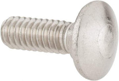 Value Collection - 1/4-20 UNC 3/4" Length Under Head, Standard Square Neck, Carriage Bolt - 18-8 Stainless Steel, Uncoated - All Tool & Supply