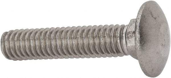 Value Collection - 5/16-18 UNC 1-1/2" Length Under Head, Standard Square Neck, Carriage Bolt - 18-8 Stainless Steel, Uncoated - All Tool & Supply