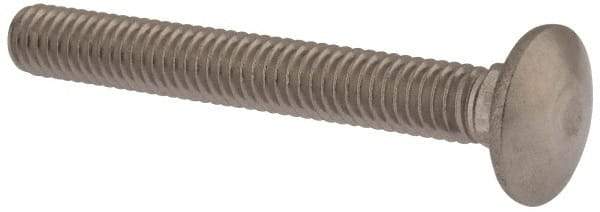 Value Collection - 5/16-18 UNC 2-1/2" Length Under Head, Standard Square Neck, Carriage Bolt - 18-8 Stainless Steel, Uncoated - All Tool & Supply