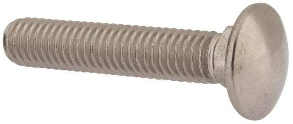 Value Collection - 3/8-16 UNC 2" Length Under Head, Standard Square Neck, Carriage Bolt - 18-8 Stainless Steel, Uncoated - All Tool & Supply