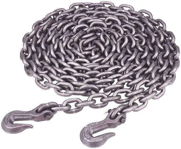 Peerless Chain - 20 Ft. Long, 5400 Lbs. Load Capacity, Carbon Steel Tie Down Chain - 43 Grade, 1.33 Inch Inside Long x 0.569 Inch Inside Wide - All Tool & Supply