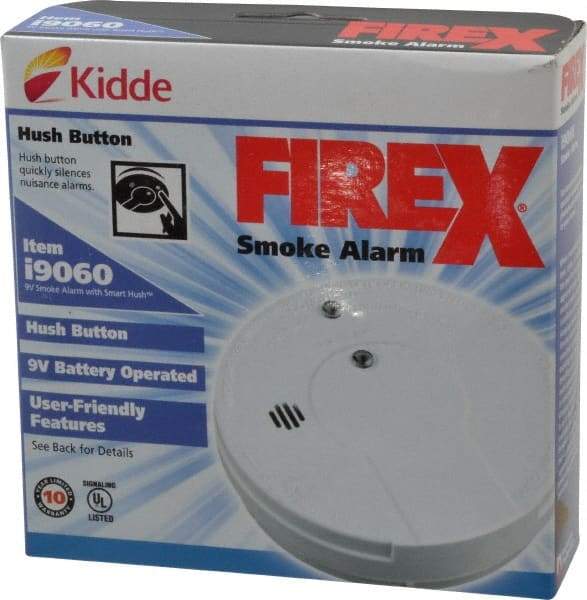 Kidde - 5 Inch Diameter, Smoke Alarm - 85 dB Decibel Rating, 9V Battery Included, Wall or Ceiling Mount, Tamper Resistant - All Tool & Supply