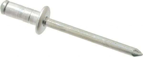 RivetKing - Size 62-64 Dome Head Aluminum Multi Grip Blind Rivet - Steel Mandrel, 0.062" to 1/4" Grip, 3/8" Head Diam, 0.192" to 0.196" Hole Diam, 0.519" Length Under Head, 3/16" Body Diam - All Tool & Supply