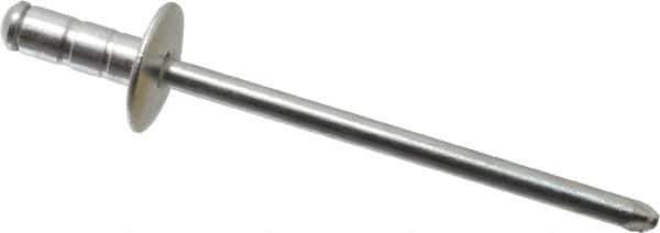 RivetKing - Size 41-43 Large Flange Dome Head Aluminum Multi Grip Blind Rivet - Steel Mandrel, 0.02" to 1/8" Grip, 3/8" Head Diam, 0.129" to 0.133" Hole Diam, 0.313" Length Under Head, 1/8" Body Diam - All Tool & Supply