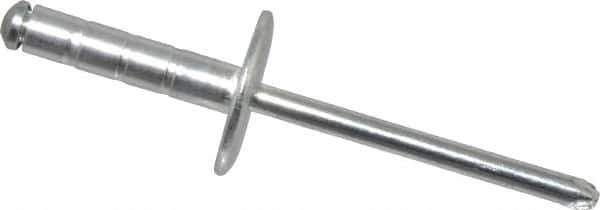 RivetKing - Size 66-69 Large Flange Dome Head Aluminum Multi Grip Blind Rivet - Steel Mandrel, 0.275" to 0.598" Grip, 0.612" Head Diam, 0.192" to 0.196" Hole Diam, 7/8" Length Under Head, 3/16" Body Diam - All Tool & Supply