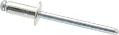 RivetKing - Size 64 Dome Head Aluminum Open End Blind Rivet - Steel Mandrel, 0.188" to 1/4" Grip, 3/8" Head Diam, 0.192" to 0.196" Hole Diam, 0.45" Length Under Head, 3/16" Body Diam - All Tool & Supply