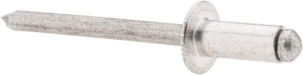 RivetKing - Size 64 Dome Head Aluminum Open End Blind Rivet - Aluminum Mandrel, 0.188" to 1/4" Grip, 3/8" Head Diam, 0.192" to 0.198" Hole Diam, 0.45" Length Under Head, 3/16" Body Diam - All Tool & Supply