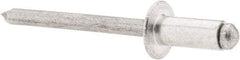 RivetKing - Size 64 Dome Head Aluminum Open End Blind Rivet - Aluminum Mandrel, 0.188" to 1/4" Grip, 3/8" Head Diam, 0.192" to 0.198" Hole Diam, 0.45" Length Under Head, 3/16" Body Diam - All Tool & Supply