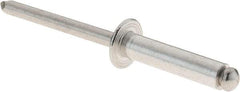 RivetKing - Size 610 Dome Head Aluminum Open End Blind Rivet - Aluminum Mandrel, 0.501" to 5/8" Grip, 3/8" Head Diam, 0.192" to 0.198" Hole Diam, 0.825" Length Under Head, 3/16" Body Diam - All Tool & Supply