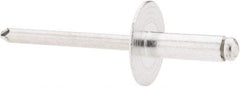 RivetKing - Size 66 Large Flange Dome Head Aluminum Open End Blind Rivet - Aluminum Mandrel, 0.251" to 3/8" Grip, 5/8" Head Diam, 0.192" to 0.196" Hole Diam, 0.575" Length Under Head, 3/16" Body Diam - All Tool & Supply