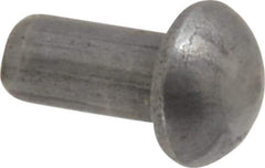 RivetKing - 1/8" Body Diam, Round Steel Solid Rivet - 1/4" Length Under Head - All Tool & Supply