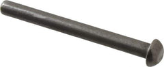 RivetKing - 3/16" Body Diam, Round Uncoated Steel Solid Rivet - 2" Length Under Head, 90° Countersunk Head Angle - All Tool & Supply