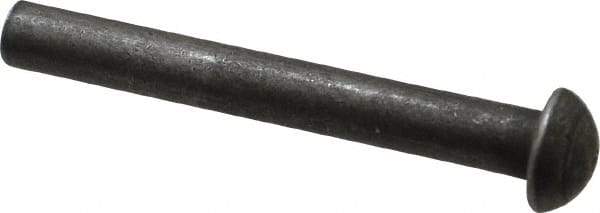 RivetKing - 1/4" Body Diam, Round Uncoated Steel Solid Rivet - 2" Length Under Head - All Tool & Supply