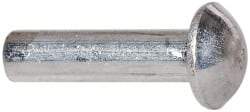 RivetKing - 3/16" Body Diam, Round Uncoated Aluminum Solid Rivet - 3/4" Length Under Head, Grade 1100F - All Tool & Supply