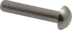 RivetKing - 3/16" Body Diam, Round Aluminum Solid Rivet - 1" Length Under Head, Grade 1100F - All Tool & Supply