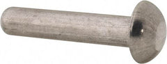 RivetKing - 1/4" Body Diam, Round Uncoated Aluminum Solid Rivet - 1-1/4" Length Under Head, Grade 1100F - All Tool & Supply