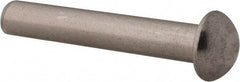 RivetKing - 1/4" Body Diam, Round Uncoated Stainless Steel Solid Rivet - 1-1/2" Length Under Head, Grade 18-8 - All Tool & Supply