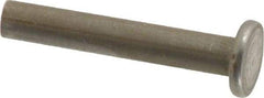 RivetKing - 1/8" Body Diam, Flat Uncoated Steel Solid Rivet - 3/4" Length Under Head - All Tool & Supply