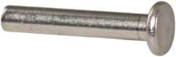 RivetKing - 1/8" Body Diam, Flat Uncoated Aluminum Solid Rivet - 3/4" Length Under Head, Grade 1100F - All Tool & Supply