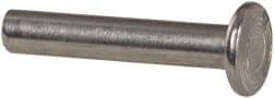 RivetKing - 3/16" Body Diam, Flat Aluminum Solid Rivet - 1" Length Under Head, Grade 1100F - All Tool & Supply