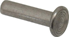 RivetKing - 1/8" Body Diam, Flat Uncoated Stainless Steel Solid Rivet - 1/2" Length Under Head, Grade 18-8 - All Tool & Supply