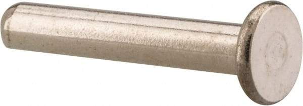 RivetKing - 1/8" Body Diam, Flat Stainless Steel Solid Rivet - 3/4" Length Under Head, Grade 18-8 - All Tool & Supply