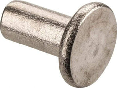 RivetKing - 3/16" Body Diam, Flat Stainless Steel Solid Rivet - 3/8" Length Under Head, Grade 18-8 - All Tool & Supply