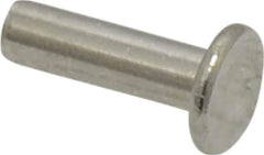 RivetKing - 3/16" Body Diam, Round Uncoated Stainless Steel Solid Rivet - 5/8" Length Under Head, Grade 18-8 - All Tool & Supply