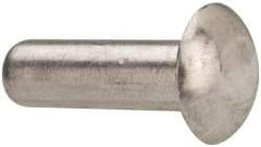 RivetKing - 3/16" Body Diam, Universal Aluminum Solid Rivet - 5/8" Length Under Head, Grade 1100F - All Tool & Supply