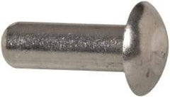 RivetKing - 1/4" Body Diam, Universal Uncoated Aluminum Solid Rivet - 3/4" Length Under Head, Grade 1100F - All Tool & Supply