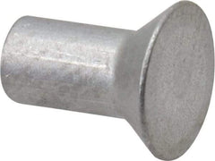 RivetKing - 1/8" Body Diam, Countersunk Uncoated Aluminum Solid Rivet - 1/4" Length Under Head, Grade 1100F, 78° Countersunk Head Angle - All Tool & Supply