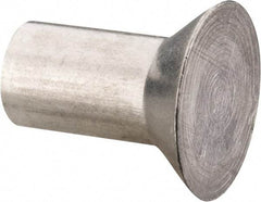 RivetKing - 3/16" Body Diam, Countersunk Aluminum Solid Rivet - 3/8" Length Under Head, Grade 1100F, 78° Countersunk Head Angle - All Tool & Supply